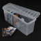 EZ Pack HEAVY DUTY DVD Storage Plastic Shelf Boxes Stackable Slim Containers with Lids, Stores 36 DVD's