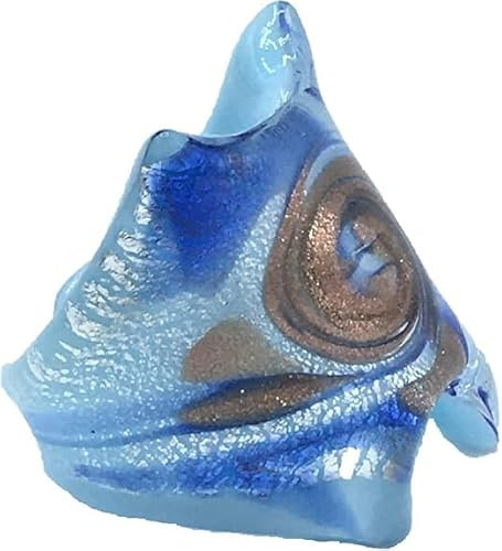 ANNEAU EN VERRE DE MURANO ANTIQUE MURRINA VENTIANA, Verre, bleu ciel
