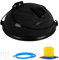 Balance Ball Trainer Premium | Gymnastikball + Expander & Pumpe - beidseitig nutzbar | Balance Trainer/Board für Gleichgewichtsübungen (Schwarz)