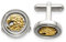 Manschettenknöpfe, Edelstahl, poliert, gelb, IP-beschichtet, Adler, 16 mm, Schmuck Geschenke für Männer, Metall