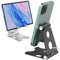 Wurycia 2Pack Adjustable Phone Stand, Full Aluminum Desktop Holder Phone Stand for 4-11'' Cellphones and Tablets (Silver+Black)