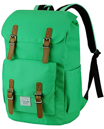VASCHY Rucksack für Herren, 26 l, großes Fassungsvermögen, Schulrucksack für Damen, Unisex, Vintage, 15,6 Zoll (39,6 cm), Laptop-Rucksack, wasserabweisend, lässig, Schule, für Arbeit, Reisen,