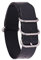 BONOOL Lederarmband für Herren und Damen, silberfarben, schwarz, Ringschnalle, Armband, Bandzubehör, 14 mm, 16, 18 mm, 20 mm, 22 mm, 24 mm, passend für NATO, passend für Zulu-Uhrenarmband