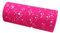 Whakano Glitzer Tüllrolle Stoffband mit kleine Pailletten Glitzer Dekostoff Tüllband,für Geschenkverpackung,Schleife,DIY,Nähen,Hochzeit Party Bankett Rock Kleidung Deko,Neon Pink,15cm x 25 Yards
