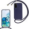 MBSLFY Silikon Handykette für Samsung Galaxy S20 Hülle mit Band,Silikon Necklace Handyhülle mit Abnehmbar Kordel zum Umhängen Stossfest Bumper Handy Schutzhülle für Samsung Galaxy S20, Navy blau