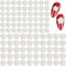 Symphonyw 3D Flower Nail Charms, 200 Pcs White Acrylic Camellia Rose Flower Nail Art Charms Nail Rhinestones Gems Nail Accessories for DIY Nail Art Design Jewelry Making (White)