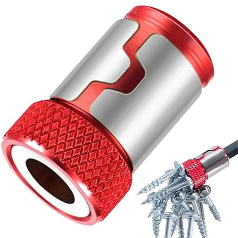 Zasdvn Screwdriver Head Magnetic Ring for Drill, Pivoting Bit Holder Magnetic Pivot Drill, Bit Magnetizer Power Bits Tool, Removable Screwdriver Magnetizer Bit Holder for Tight Spaces Or Corners