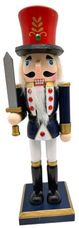 ABOOFAN Adorno de Cascanueces Figura Cascanueces Estatua de Cascanueces Original Adorno de Soldado de Madera Adorno de Mesa marioneta de Cascanueces Hermosos Cascanueces de Madera