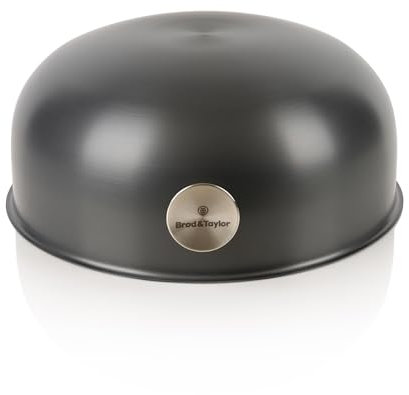 Brod & Taylor Baking Shell (Boule), Ultra-Light Alternative to Bread Cloche/Dutch Oven, No Preheating Needed, Sourdough Baking Shell for Crispy Crust and Even Baking, Easy to Clean, Aluminium, Grey