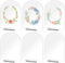 SUEOUX 6 Stück Bogen AcrylSchild Blanko mit Acrylglas-Basis, Durchsichtig Tischnummern Hochzeit Gewölbt Acryl-Tischkarten, Namensschilder Hochzeit Acryl Ständer für Dekoration, Party, Jubiläum