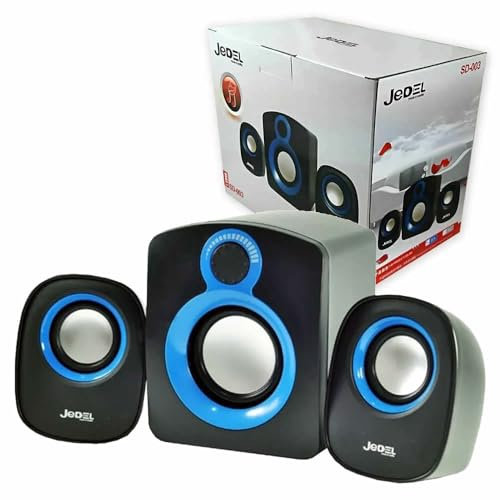 JUSTOP 2.1 PC Speakers with Subwoofer, USB-Powered, Wired 3.5 mm Audio for Computer, Laptop, Monitor, Tablets