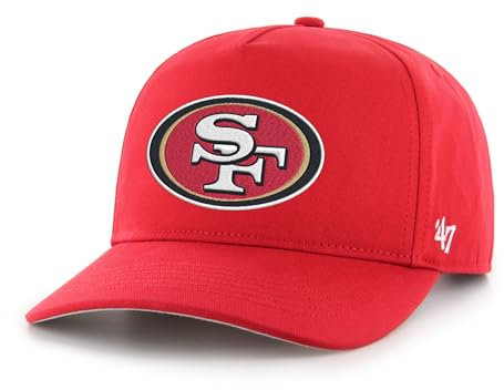 '47 NFL San Francisco 49ers Hitch RF Unisex Baseball Cap, Adjustable Snapback Strap, Team Logo, Colour Red
