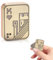 Metal Poker Fidget Slider for Adults, Portable Push Card Stress Relief Anxiety Magnetic Haptic Blocks Slider Cool Gadgets EDC Fidget Toy ADHD Autism Sensory Toys, Gifts for Boyfriend Father (02)