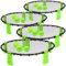 PEARL Sports Roundnet-Spiele-Set: 4 Outdoor-Roundnet-Spielsets mit 4 Spielnetzen und 12 Bällen, Ø 92 cm (Outdoorspiele, Outdoor Komplettset, Spike Ball)