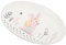 ULTECHNOVO Assiette en Céramique Motif Lapin Adorable Décorative Réutilisable pour Garçon et pour Pâques 1 Pièce