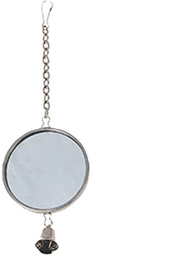 Vogel Spiegel Espello Ø 5cm Silber mit Glöckchen