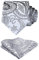 HISDERN Herren Krawatte Paisley Blumen Hochzeit Krawatte & Einstecktuch Set Grau-wei?