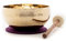 Vollmondklangschale® ca. 1450 g – In einer Vollmondnacht handgeschmiedet – Mit edler Nepal-Gravur – Inkl. Klöppel & Unterlage – Fair Trade