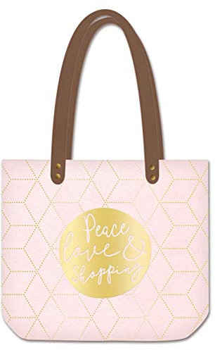 Grafik Werkstatt Shopper Leinen Damen Tasche Peace, Rosa