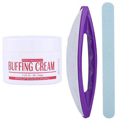 3Pcs / Set Nail Art Buffering Cream, Juego de herramientas de manicura Nail Art Buffing Cream Cepillo de uñas Buffer Buffer Barniz Tira de pulido Nail Art Pulido Tira para manicura Pedicure Salon Nail