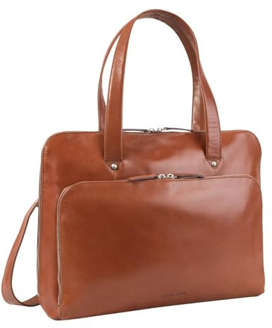 Leonhard Heyden Cambridge Briefcase 1 Compartment Cognac