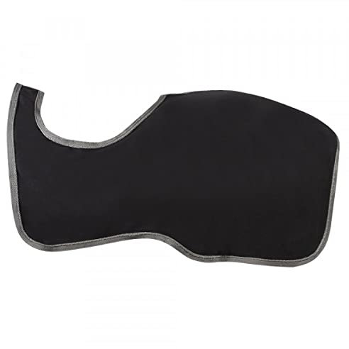PFIFF 102985 Ausreitdecke Fleecedecke Pferdedecke, Antipeeling Fleece, Schwarz Cob