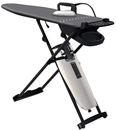 Laurastar Smart D Système de Repassage Avec Fer Professionnel Générateur Vapeur et Table Active Température Unique, Roulettes, Réservoir Amovible