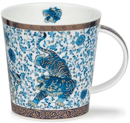 Dunoon Caingorm Mug en porcelaine anglaise Bleu Ming (tigre bleu et blanc)
