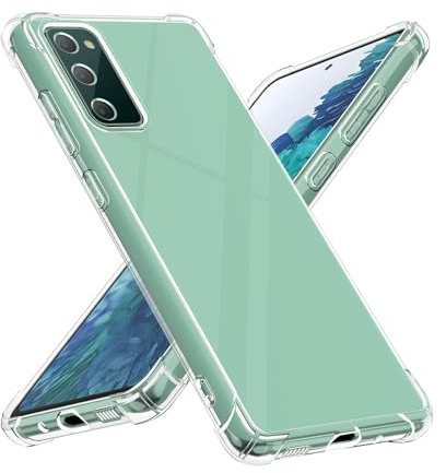 YLK 1 Pièce Coque Samsung Galaxy S20 FE / S20 FE 5G, Doublure en Fibre, Etui Housse Silicone Mince Souple Anti-Rayures Antichoc Coque pour Samsung S20 FE (Transparent)
