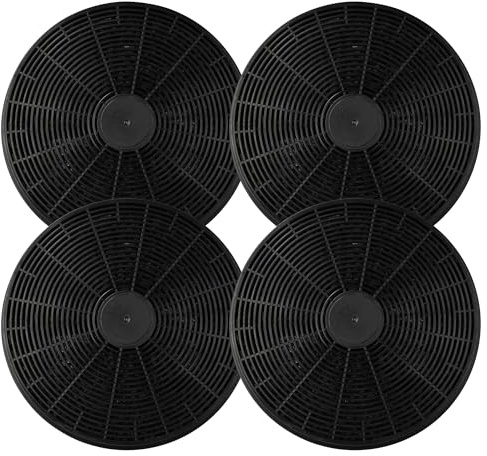 vhbw 4x Aktivkohlefilter kompatibel mit Bomann DU 658 G | DU 612 IX, DU 613.1 IX, DU 620 G, DU 621 G, DU 657 G Dunstabzugshaube - 17,5 cm