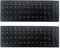 2PCS English Keyboard Letter Replacement Stickers - White on Black Laptop Stickers - Frosted