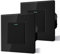BSEED Lichtschalter 1 Fach 2 Weg Glas Unterputz Taste Schalter Wandschalter Kippschalter 2 Pack Schwarz