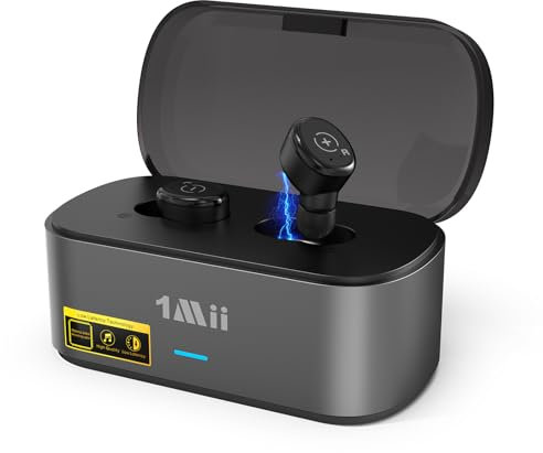 1Mii Funkkopfhörer für Fernseher, Kabellose TV-Ohrhörer mit Transmitter & Ohrhörer Ladestation für Senioren, 2,4 G Niedrige Latenz, Plug und Play, für TV mit optischen, AUX, Cinch Anschlüssen -E3Pro