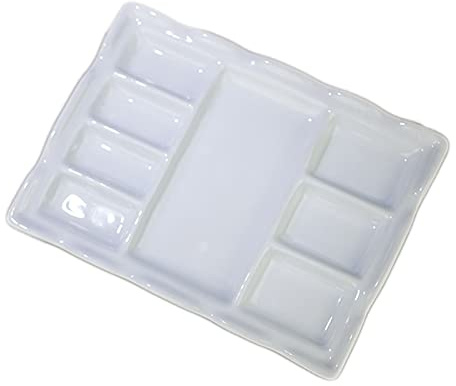 Palette de mélange de peinture plate, Palette carrée en porcelaine blanche, fournitures d'art for gouache et aquarelle, convient for la peinture à l'huile