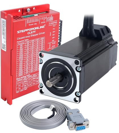 STEPPERONLINE Closed Loop Schrittmotor 3Nm 5A Nema 23& Treiber CL57Y-V20 | Treiber 0–7,0A 24–50VDC, 1 Achse CNC KIT