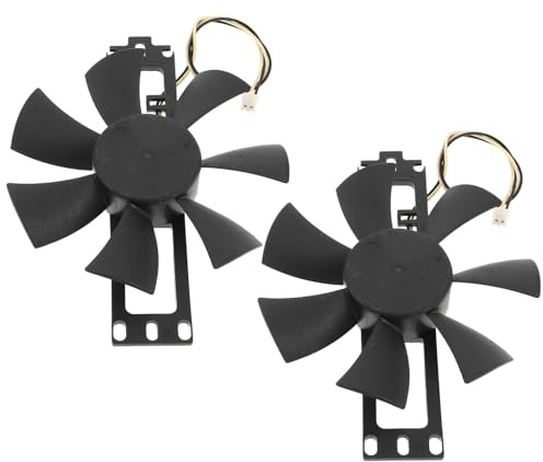 Cabilock Sommer Ersatz Induktionslüfter 2 Stück 85mm 18 V Lüfter für Induktionskochfeld mit Effizienter Wärmeableitung und Einfacher Installation aus Kunststoff und Kupfer Zufällige Farbe
