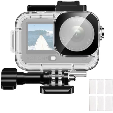70m/229 ft Carcasa de Buceo Impermeable Compatible con dji Osmo Action 6 | Carcasa Submarina de PC, Tapa de Lente Transparente, Junta Estanca, Cierre Seguro, Montaje Rápido para el Buceo, Esquí y Surf