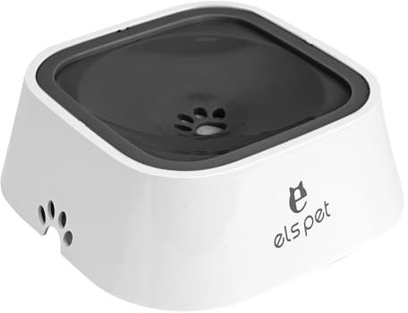 Non Spill Dog Water Bowl, Splash-Free, No Spill, Anti-Choking Dog Bowl, Vehicle Carried Pet Water Bowl for Dogs, Cat, Puppy, Kitty, 1.5L Large Capacity (Grey)
