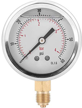 Pressure Gauge, Machinery Y60 Radial Oil Filled Pressure Gauge Manometer TS-PGG604-4bar 1/4BSP Oil Filled Measurement