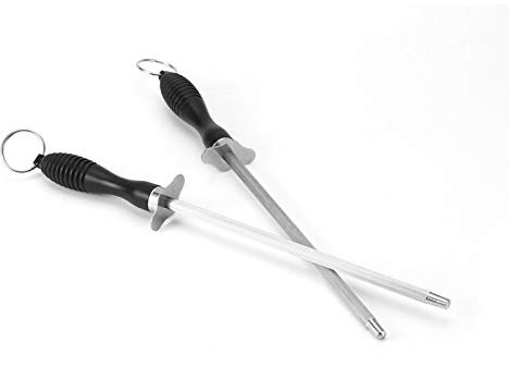Raguso Long Sharpening Rod Anti Slip Handle Stick Butcher Tool Hone Bar Kitchen Blade Knife Sharpener