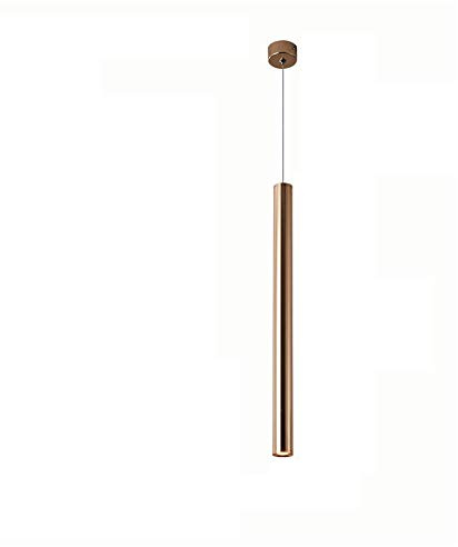 Naiyn Lampada a sospensione moderna a LED creativa Bancone bar dorato Faretto cilindrico Lampada da soffitto a sospensione a tubo lungo Lampadario regolabile in altezza per illuminazione dell'isola de