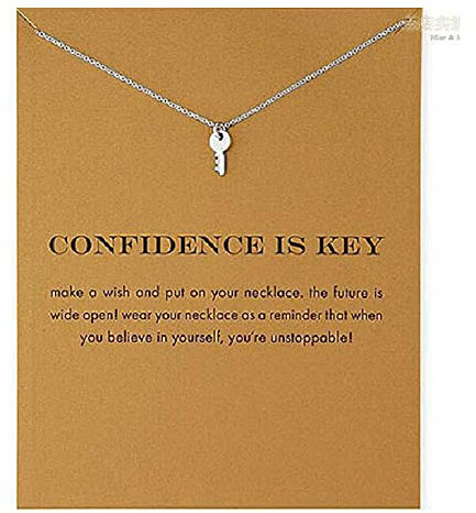 Schlüssel Damen Halskette mit Bedeutung Geschenkkarte, Silber Ketten Halskette Freundschaft Sonne Viel Glück Elefant Anhänger Kette Halskette für Frauen Mädchen Geschenk