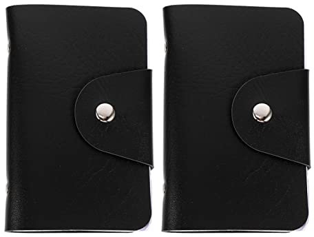 2pcs Nail Stamping Plate Holder Case, 20 Pages Per Book, Rectangular Nail Art Plate Organizer Manicure Organizer Tool for Nail Stamping Plate (PU Leather) Black