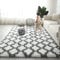 Gsogcax Teppiche Wohnzimmer 120x140 cm, superweich, flauschig, Teppiche für Schlafzimmer, zottelig, rutschfest, bequem, groß, für den Innenbereich, Bodenteppich – Weiß und Grau, 120x160 cm