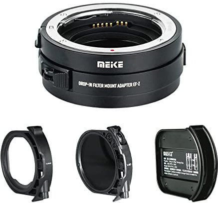 Meike MK-EFTZ-C VND Drop-In Filter Autofokus Mount Objektivadapter für Canon EF/EF-S Objektive auf Nikon Z Serie Kameras mit variablem ND-Filter und UV-Filter Z5 Z6 Z7 Z50 Z6II Z7II