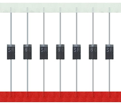 AUKENIEN SR560 SB560 Schottky Barrier Gleichrichter Diode 5A 60V DO-27 Axial Dioden 5 Ampere 60 Volt (Packung mit 20 Stück)