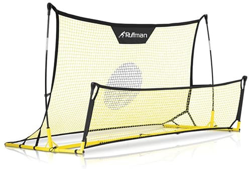Ruffman Fußball Rebounder - Trainieren Sie Ihre Fußballfähigkeiten mit einem fußball Rebounder Kickback - fussballwand - fangnetz