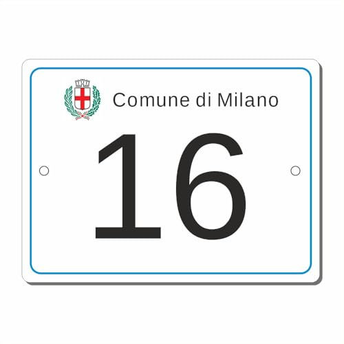 Targa per esterno con numero civico personalizzato in laminato plastico in varie misure - spessore 3.2 mm (Dibond Alluminio Accoppiato)