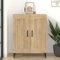 AUVYI Sideboard Sonoma-Eiche 69,5x34x90 cm Holzwerkstoff Lowboard Wohnzimmer Wäscheschrank Schuhregal Schmal Aktenschrank Bücherregal Badezimmerschrank Küchenschrank