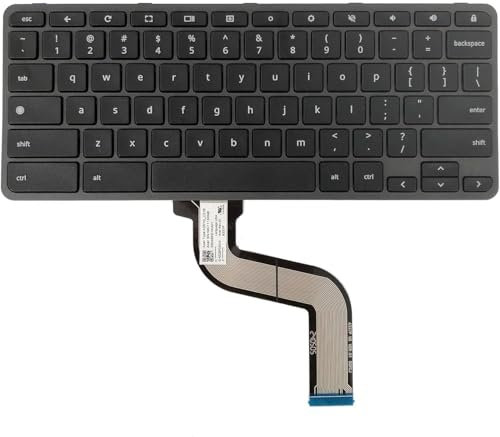 Rinbers Laptop US English Non Backlit Keyboard for Acer Chromebook 11 Spin 512 R756T R756TN R856T R856TN Series Keyboard Replacement NK.I111S.0N6 (Lock Key)